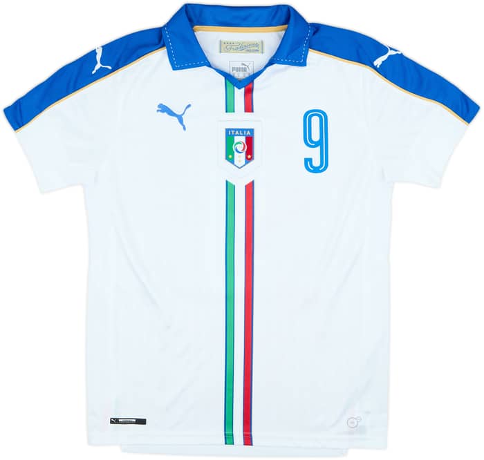 2016-17 Italy Away Shirt Pelle #9 - 8/10 - (M)
