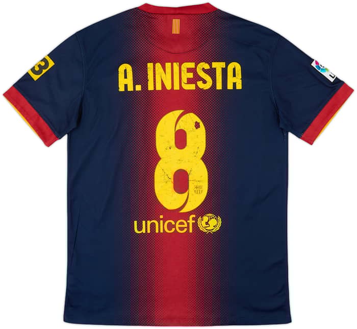 2012-13 Barcelona Home Shirt A.Iniesta #8 - 5/10 - (S)