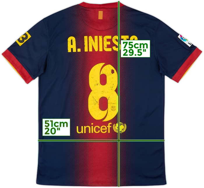 2012-13 Barcelona Home Shirt A.Iniesta #8 - 5/10 - (S)