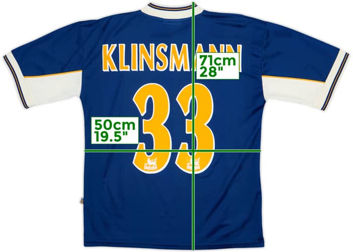 1997-98 Tottenham Away Shirt Klinsmann #33 - 8/10 - (S)