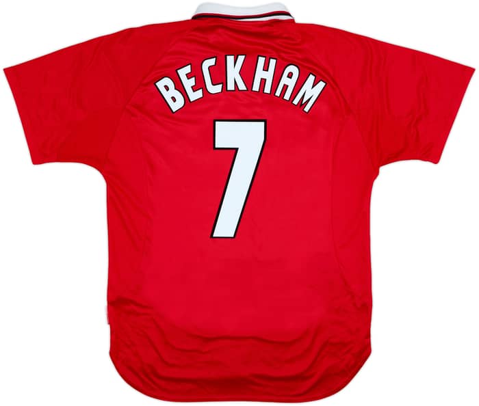 1997-00 Manchester United CL Shirt Beckham #7 - 8/10 - (XL)