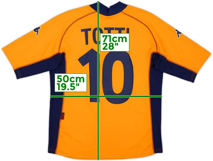 2001-02 Roma Fourth Shirt Totti #10 - 7/10 - (XL)