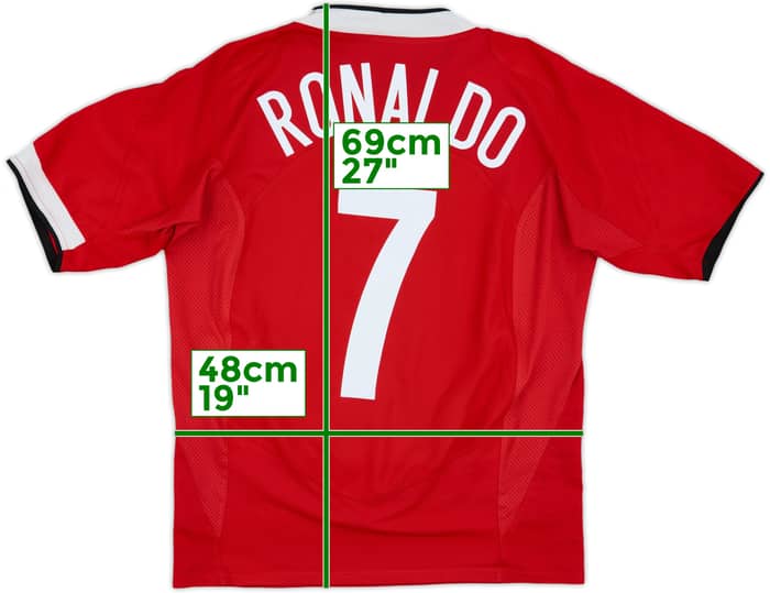 2004-06 Manchester United Home Shirt Ronaldo #7 - 6/10 - (L)