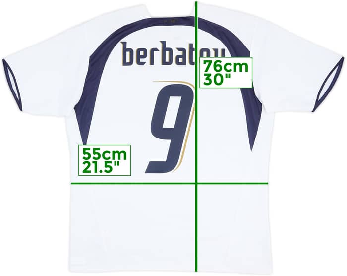 2006-07 Tottenham Home Shirt Berbatov #9 - 8/10 - (XL)