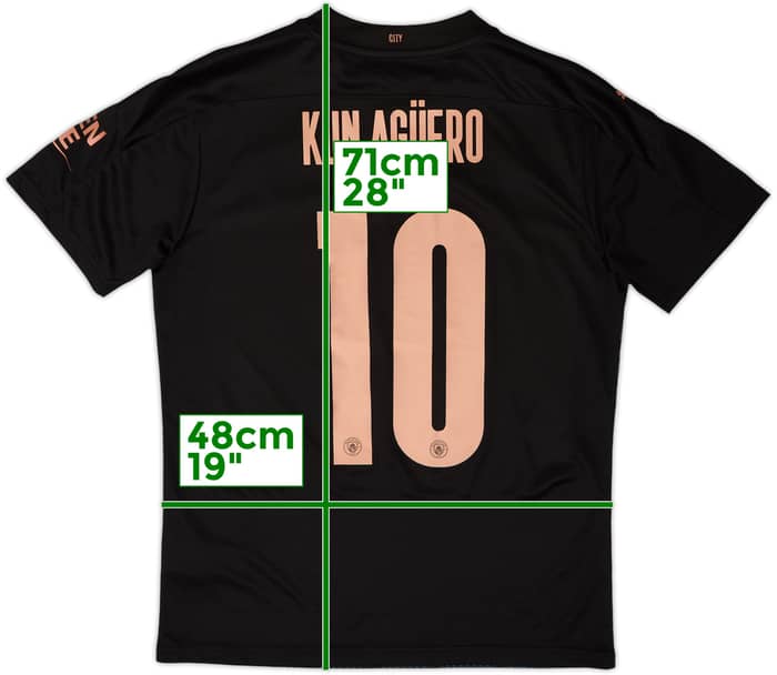 2020-21 Manchester City Away Shirt Kun Aguero #10 - 9/10 - (M)