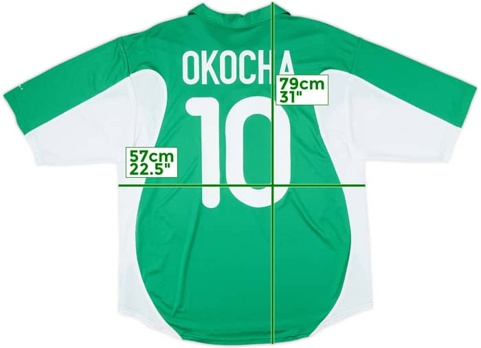 2000-01 Nigeria Home Shirt Okocha #10 - 8/10 - (L)