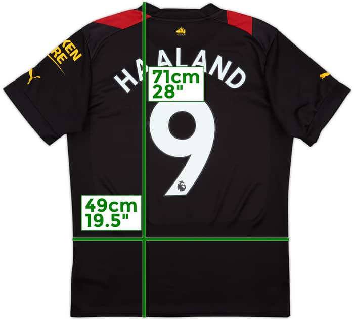 2022-23 Manchester City Away Shirt Haaland #9 - 6/10 - (M)