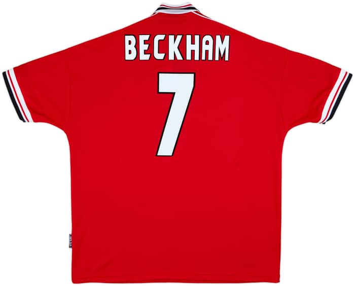 1998-00 Manchester United Home Shirt Beckham #7 - 9/10 - (XXL)