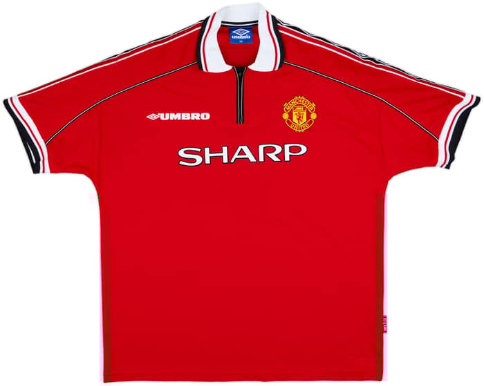 1998-00 Manchester United Home Shirt Beckham #7 - 9/10 - (XXL)