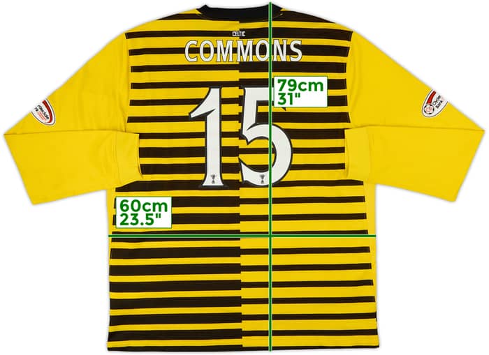 2011-12 Celtic Third L/S Shirt Commons #15 - 7/10 - (XL)