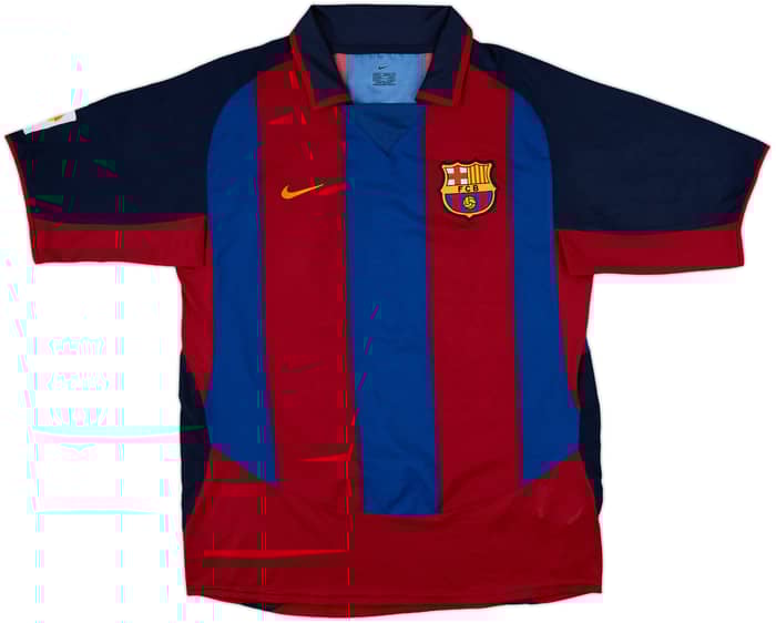 2003-04 Barcelona Home Shirt Ronaldinho #10 - 8/10 - (M)