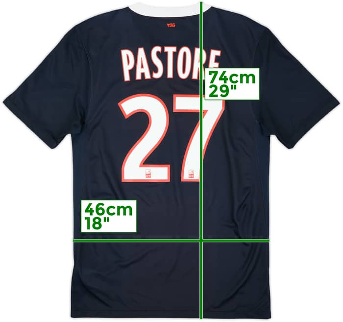2011-12 Paris Saint-Germain Home Shirt Pastore #27 - 9/10 - (S)