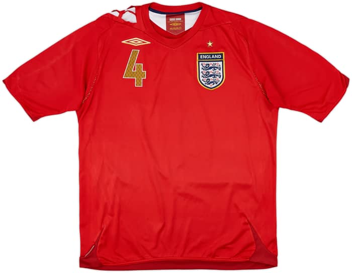 2006-08 England Away Shirt Gerrard #4 - 7/10 - (L)