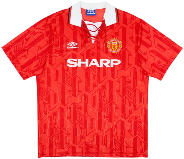 1992-94 Manchester United Home Shirt Cantona #7 - 8/10 - (XL)