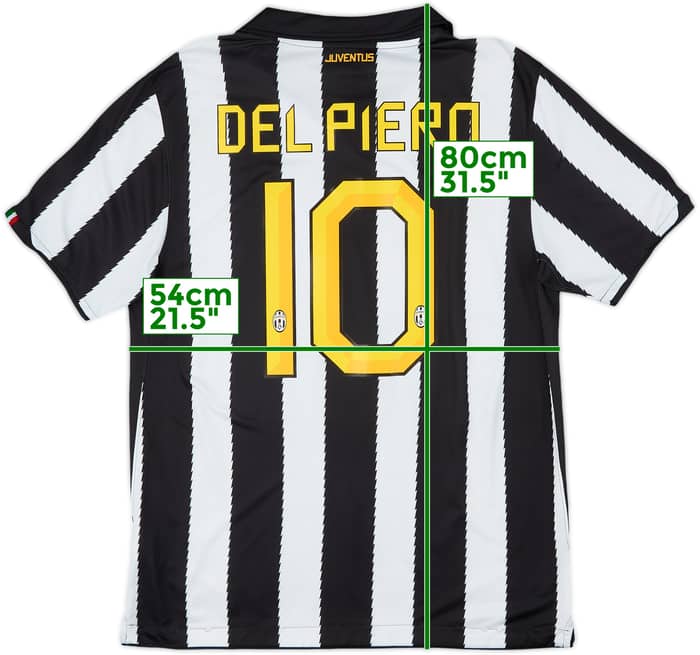 2010-11 Juventus Home Shirt Del Piero #10 - 7/10 - (L)