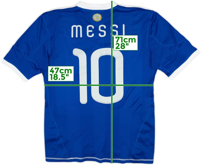 2010-11 Argentina Away Shirt Messi #10 - 8/10 - (M)