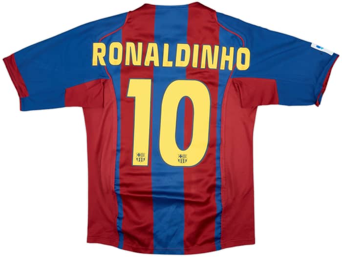 2004-05 Barcelona Home Shirt Ronaldinho #10 - 9/10 - (M)