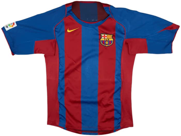 2004-05 Barcelona Home Shirt Ronaldinho #10 - 9/10 - (M)