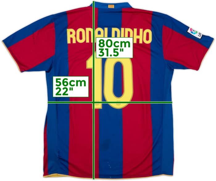 2007-08 Barcelona Home Shirt Ronaldinho #10 - 5/10 - (XL)