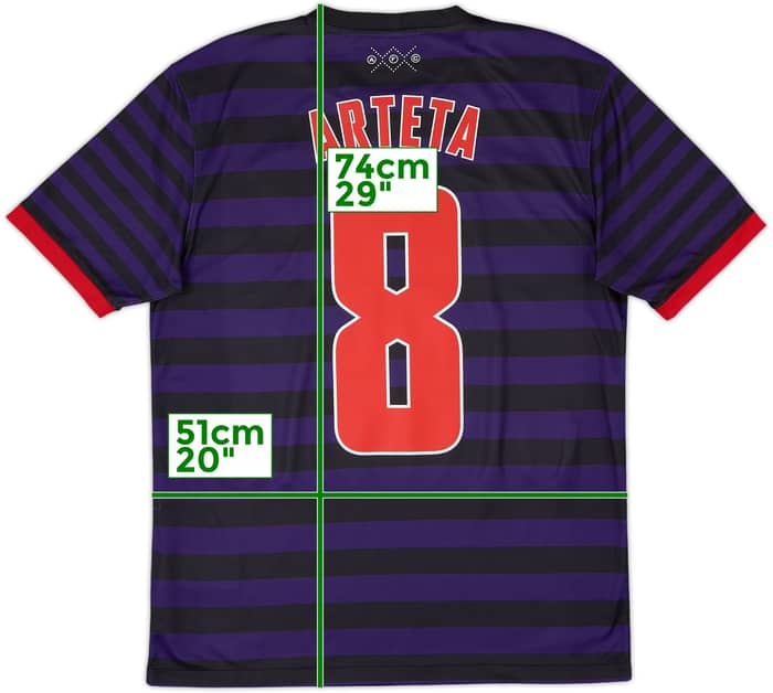 2012-13 Arsenal Away Shirt Arteta #8 - 7/10 - (M)