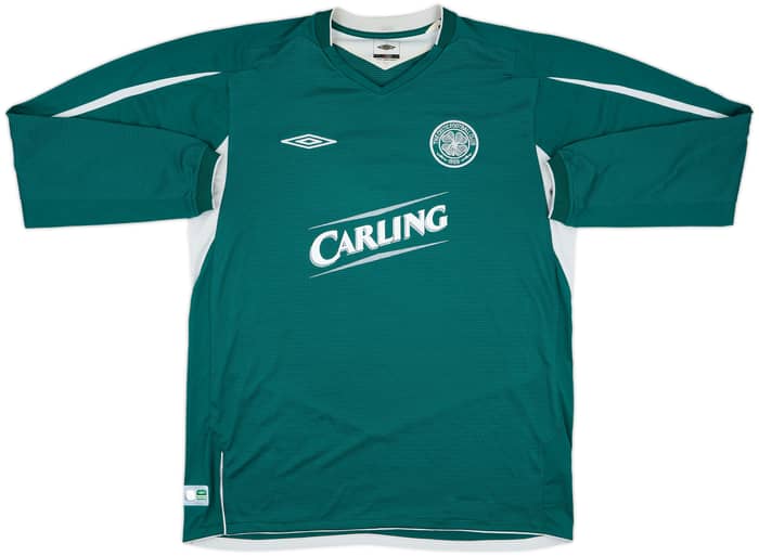 2004-05 Celtic Away L/S Shirt Juninho #7 - 8/10 - (L)