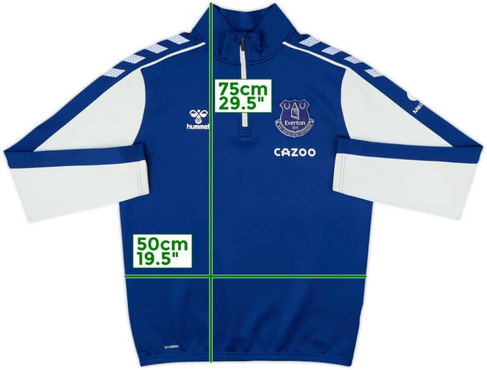 2021-22 Everton Hummel 1/4 Zip Drill Top - 7/10 - (S)