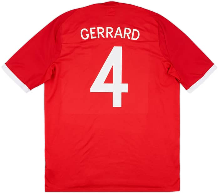 2010-11 England Away Shirt Gerrard #4 - 7/10 - (XL)
