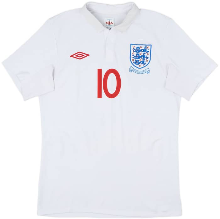 2009-10 England 'South Africa' Home Shirt Rooney #10 - 6/10 - (M)
