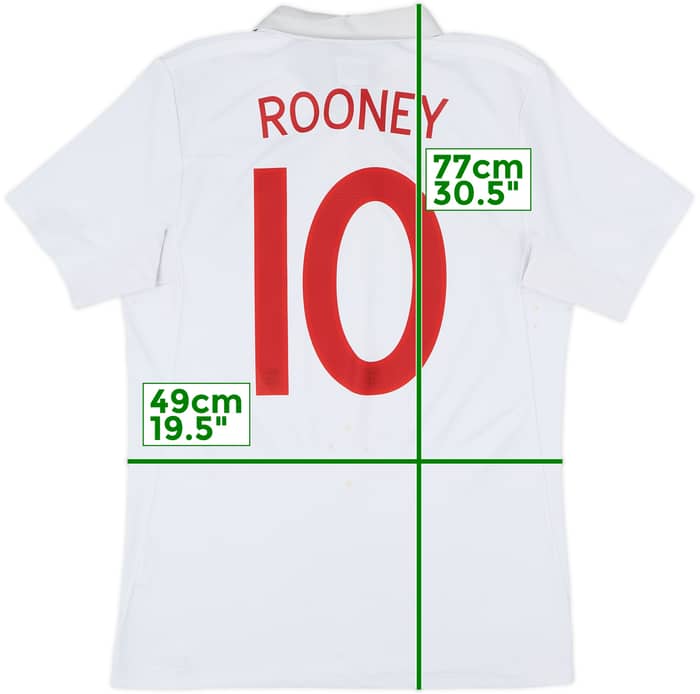 2009-10 England 'South Africa' Home Shirt Rooney #10 - 6/10 - (M)