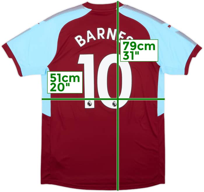 2017-18 Burnley Home Shirt Barnes #10 - 10/10 - (L)