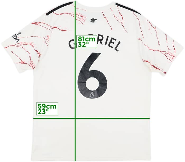2020-21 Arsenal Away Shirt Gabriel #6 - 7/10 - (XL)