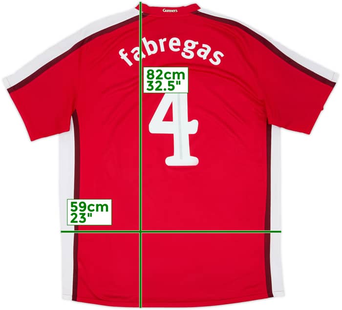 2008-10 Arsenal Home Shirt Fabregas #4 - 8/10 - (XL)