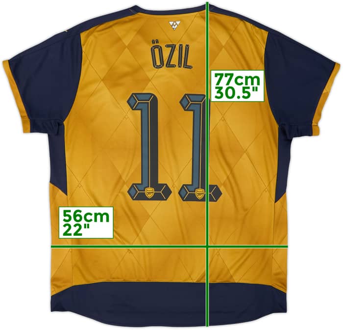 2015-16 Arsenal Away Shirt Ozil #11 - 7/10 - (XL)