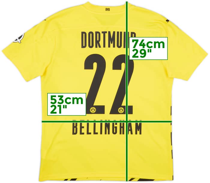 2020-21 Borussia Dortmund Home Shirt Bellingham #22 - 9/10 - (L)