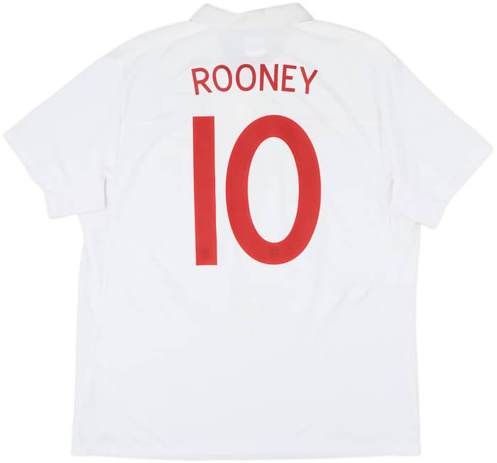 2009-10 England 'South Africa' Home Shirt Rooney #10 - 8/10 - (XL)