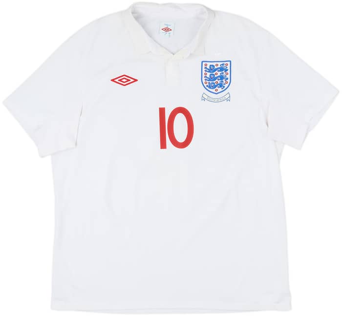 2009-10 England 'South Africa' Home Shirt Rooney #10 - 8/10 - (XL)