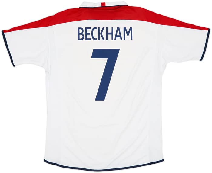 2003-05 England Home Shirt Beckham #7 - 5/10 - (XL)