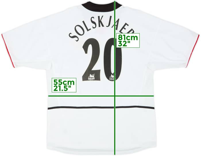 2002-03 Manchester United Away Shirt Solskjaer #20 - 8/10 - (L)