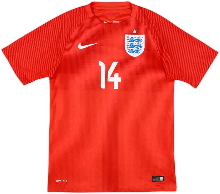 2014-15 England Away Shirt Lallana #14 - 4/10 - (S)