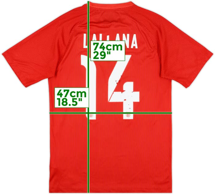 2014-15 England Away Shirt Lallana #14 - 4/10 - (S)