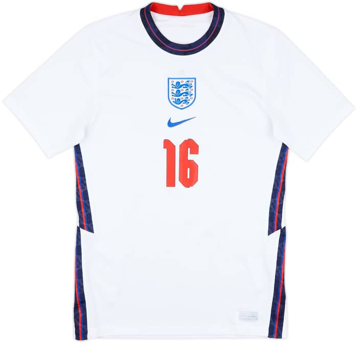 2020-22 England Home Shirt Rice #16 - 8/10 - (S)