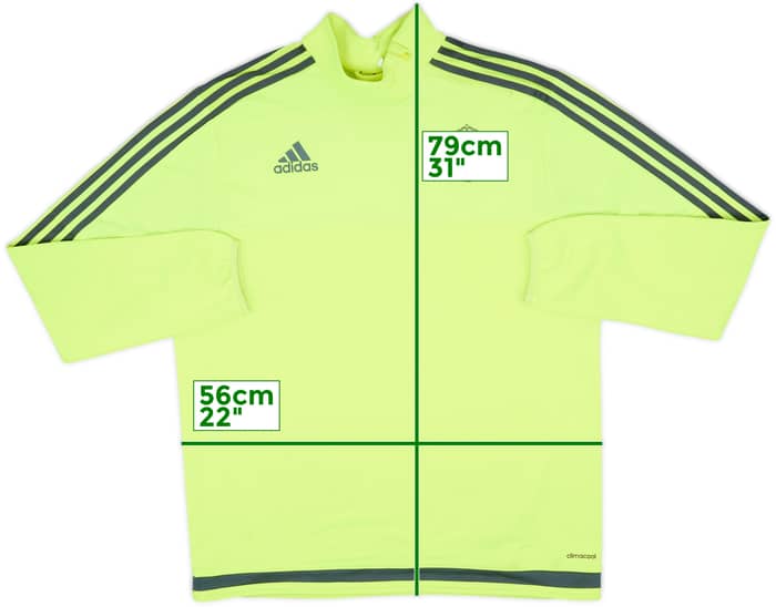 2015-16 Real Madrid adidas 1/4 Zip Sweat Top - 8/10 - (L)