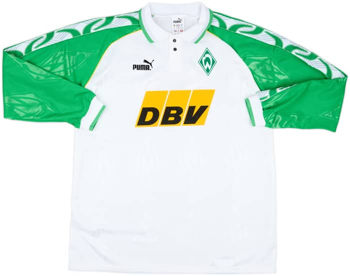 1995-96 Werder Bremen Home L/S Shirt - 9/10 - (XL)
