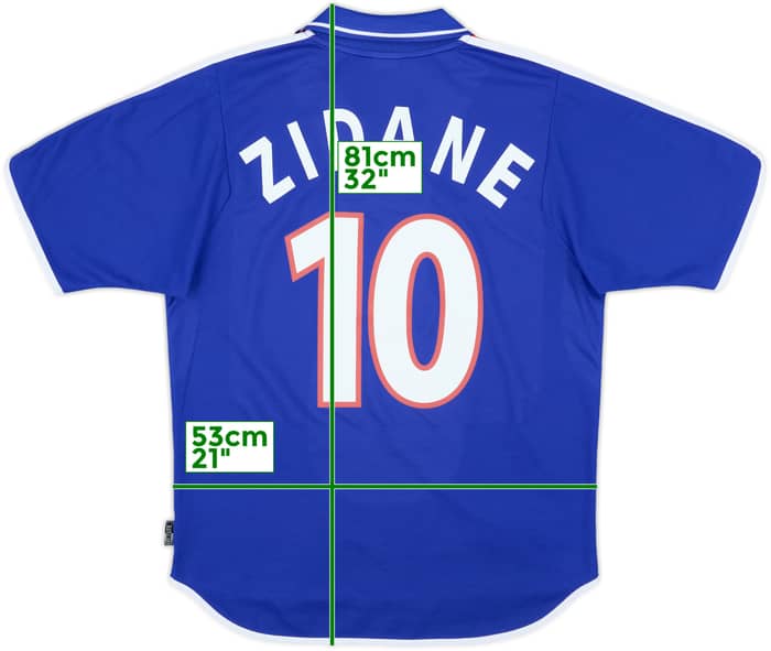 2000-02 France Home Shirt Zidane #10 - 10/10 - (M)
