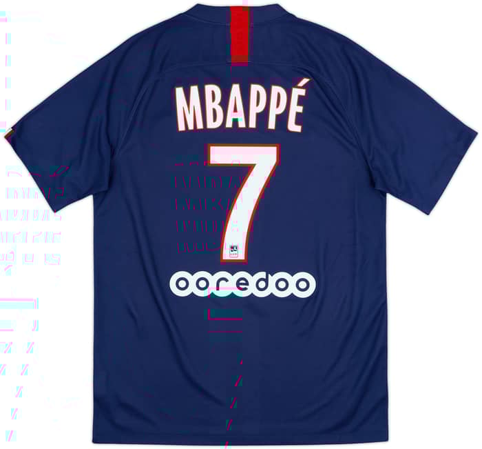 2019-20 Paris Saint-Germain Home Shirt Mbappe #7 - 8/10 - (M)