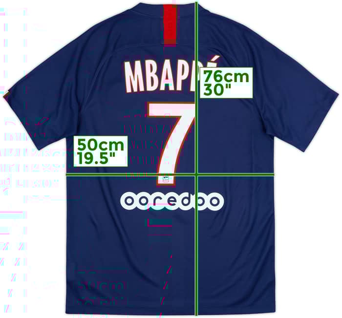 2019-20 Paris Saint-Germain Home Shirt Mbappe #7 - 8/10 - (M)
