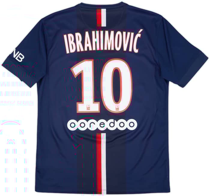 2014-15 Paris Saint-Germain Home Shirt Ibrahimovic #10 - 9/10 - (M)