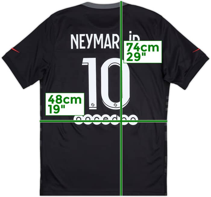 2021-22 Paris Saint-Germain Third Shirt Neymar Jr #10 - 10/10 - (M)