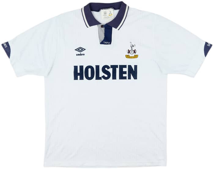 1991-93 Tottenham Home Shirt - 8/10 - (L)