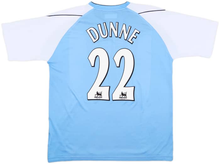 2006-07 Manchester City Home Shirt Dunne #22 - 8/10 - (XL)